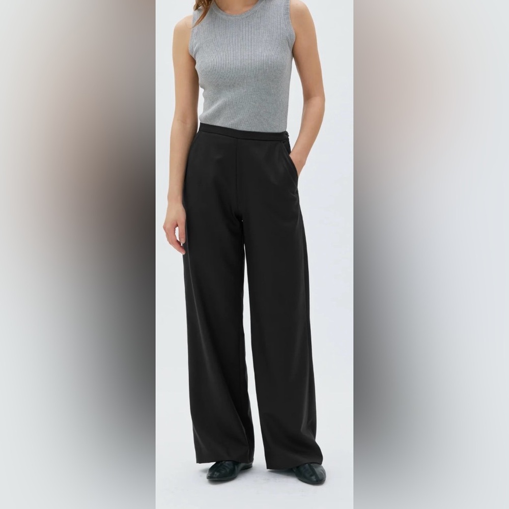 Maska Esha Straight Wool Trousers - Black